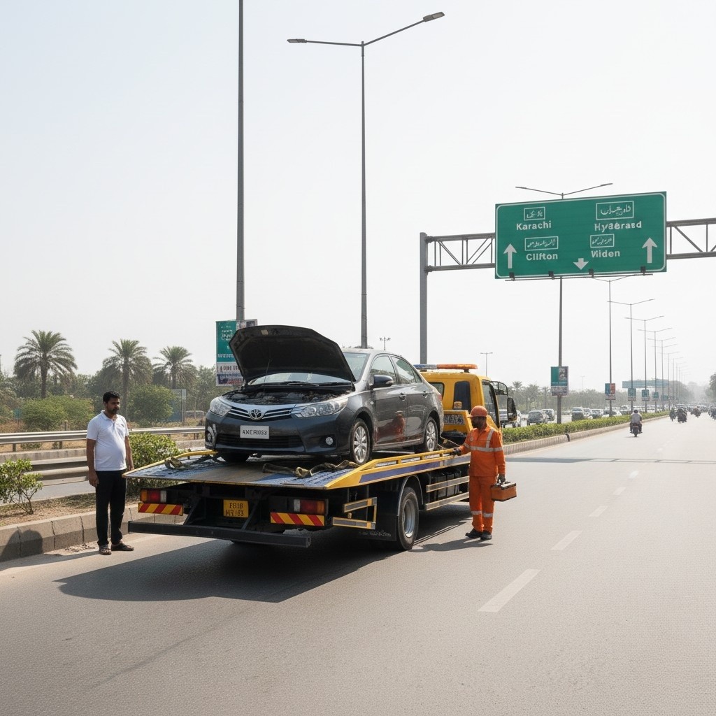 Car towing Service in karachi by kaacib
