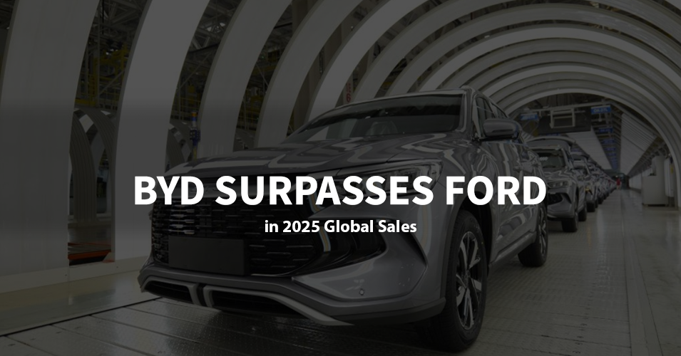 BYD Surpasses Ford in 2025 Global Sales