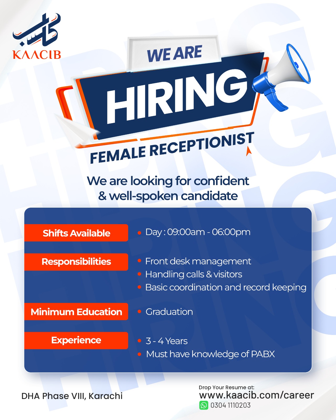 Female Receptionist