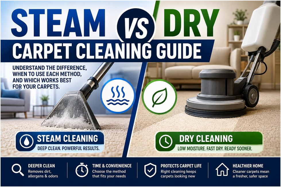 Carpet Cleaning Methods Explained Steam vs Dry Cleaning