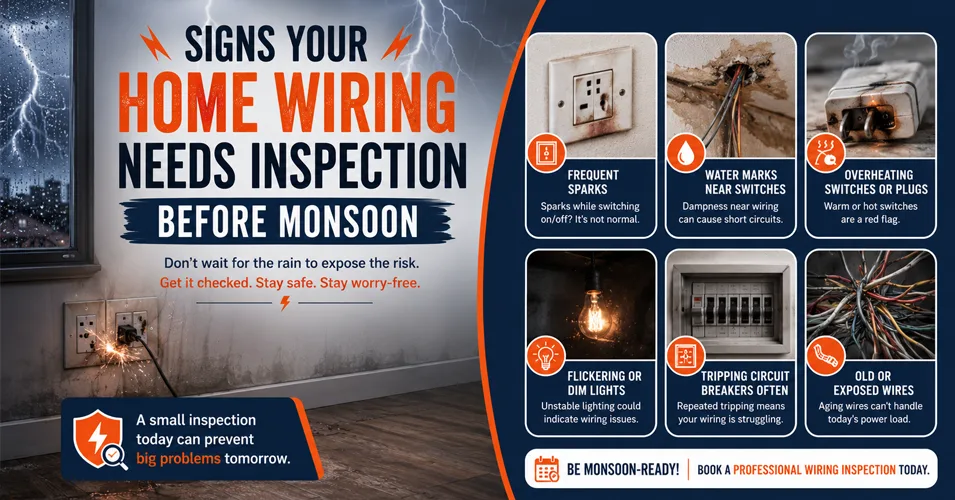 Signs Your Home Wiring Needs Inspection Before Monsoon