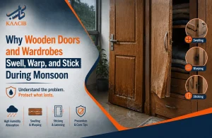Why Wooden Doors and Wardrobes Swell, Warp, and Stick During Monsoon